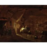 Jacques van der Burch, At the Blacksmith, Oil on canvas