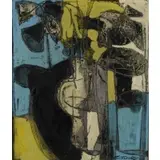 Claude Venard, Nature Morte - Bleu Et Jeune