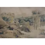 Albert Lebourg, Moulineaux, Watercolor on paper