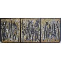 Burton Chenet, Abstract Composition, Set of 3, Acrylic on paper laid on masonite