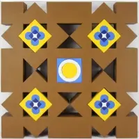 George Earl Ortman, Painted construction, Acrylic on canvas mounted to wood