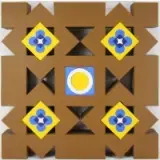 George Earl Ortman, Painted construction, Acrylic on canvas mounted to wood