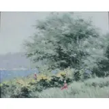 Andre Gisson, Meadow Scene, Oil on canvas