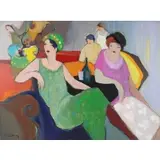 Itzchak Tarkay, Women at a Cafe