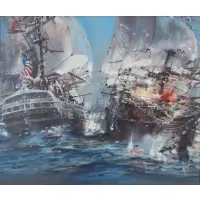 John Berkey, Bicentennial Calendar illustration, 1976, Acrylic and casein on board