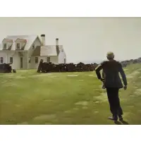 Zhen - Huan Lu, Andrew Wyeth, Oil on canvas