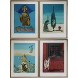 Visions Surrealiste [TAROT] by Salvador Dalí, Suite of 4 Lithographs on Arches paper, sold Sep 2022