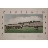 Paul Brown, International Field Meadow Brook Club, 1939, Gouache; hand-colored aquatint