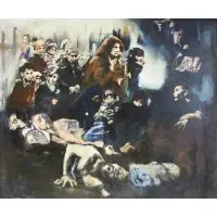 The Shoah by Vaclav Vytlacil, Oil on canvas, sold Sep 2022