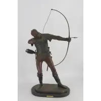 Pierre Tourgueneff, Medieval Archer, Monumental bronze sculpture of an archer