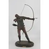 Pierre Tourgueneff, Medieval Archer, Monumental bronze sculpture of an archer