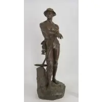 Charles Octave Levy, Mineur, Large bronze sculpture