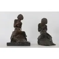 Vincenco Gemito, Both of boys with fish, After 2 bronze sculptures