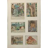 Serafin Villen, Galeria De Arte, Serafin Villen, De vuelta de la feria, Six Watercolors