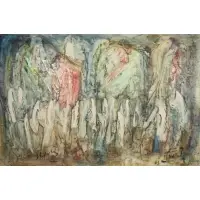 Zvi Raphaeli, Synagogue, Oil on Canvas