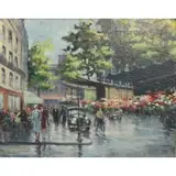 C H Duval, Street scene, Oil on canvas