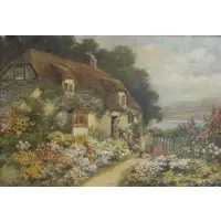 Andreas Roth, Untitled, Oil on Canvas showing Cottage scene