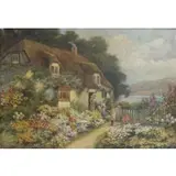 Andreas Roth, Untitled, Oil on Canvas showing Cottage scene