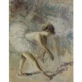 Sergio Bissi, Painting of Ballerinas, Oil on Board