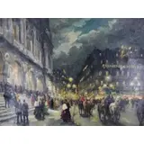 Vladimir Volodia Lazarev, Parisienne scene, Untitled, Oil on Canvas