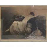 Frame: 21" h x 26" w by Louis Icart, Pencil signed with blind stamp, sold Aug 2022