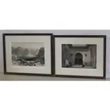 David Roberts, Published by F. G. Moon, Pair of Landscape Lithographs