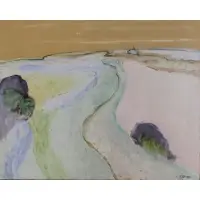 Clara Elkoff, Landscape, Oil on Board