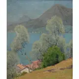 Charles Warren Eaton, Lakeside, Oil on canvas