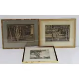Luigi Lucioni, Untitled, 3 Etchings