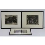 Luigi Lucioni, Clouds over Manchester, 3 Signed etchings