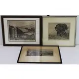 Luigi Lucioni, Summer Shadows, 3 etchings