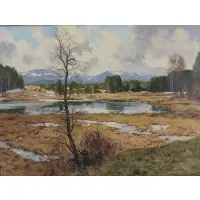 Walter Deventer, Landscape, Oil on Canvas