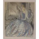 Copyright to top left by Louis Icart, Etching Aquatint, sold Aug 2022