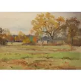 Max Gundlach, Autumn Meadow, Oil on board