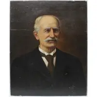 Gustav Zaak, Portrait of a man, Oil on Canvas on Board