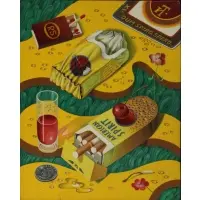 Igor Tulpanov, Still Life: American Spirit, Oil on Canvas