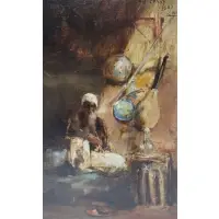 Philippe Pavy, Orientalist scene, Oil on panel