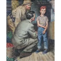 Amos Sewell, Amos Sewell, Oil on Board