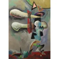 Untitled by Rolph Scarlett, Abstract gouache on board, sold Jul 2022