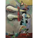 Rolph Scarlett, Untitled, Abstract gouache on board