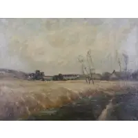 Edward Gay by Edward Gay, Oil on canvas landscape, sold Jul 2022
