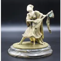 Theodore Ullman, Untitled, Bronze sculpture of a mandolin player
