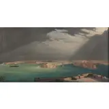 Girolamo Gianni, Valletta Harbor, Oil on canvas