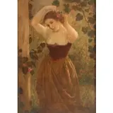 Henry Augustus Loop, Young Maiden in the Woods, 1872, Oil on canvas