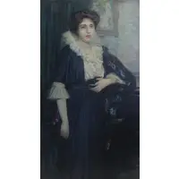 Julie Wolfthorn, Portrait of a Lady, Oil on canvas