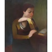Georg Merkel, Portrait of a Lady, Oil on canvas
