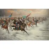 Adolf Baumgartner, Cossacks, Oil on board