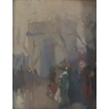 Lester D. Boronda, L'Arc de Triomphe, Oil on board