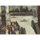 Sol Wilson, Brooklyn Bridge, Oil on canvas