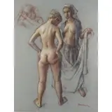 Robert Brackman, Nudes, Pastel
